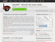 Tablet Screenshot of openmpt.org